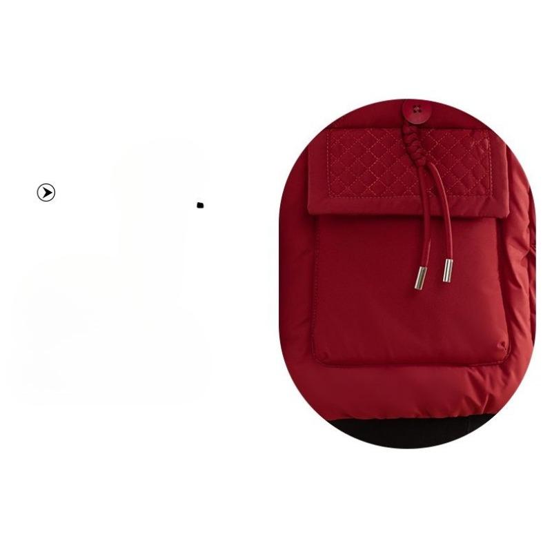 Winter Thickened Down Cotton Coat for Mom Warm Loose Hooded Fashion Short Jacket