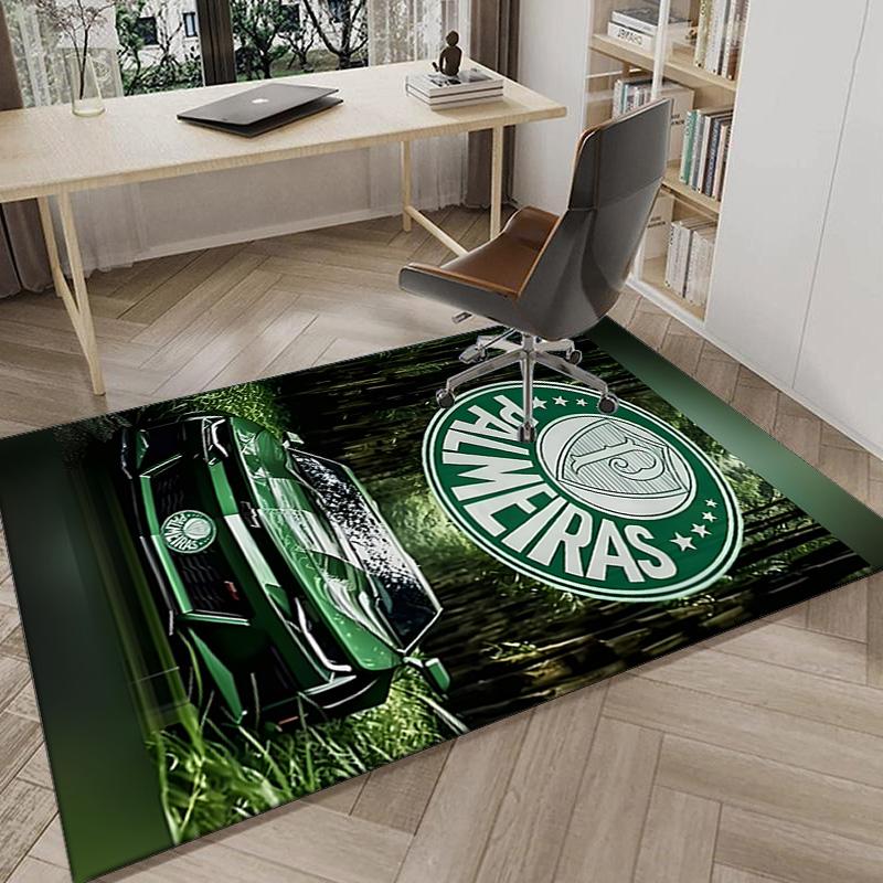 Green And White Passion Printed Area Rug for Office, Chair Rug, Decorative Carpet Floor Mat, Large Size Fan gifts Christmas gifts