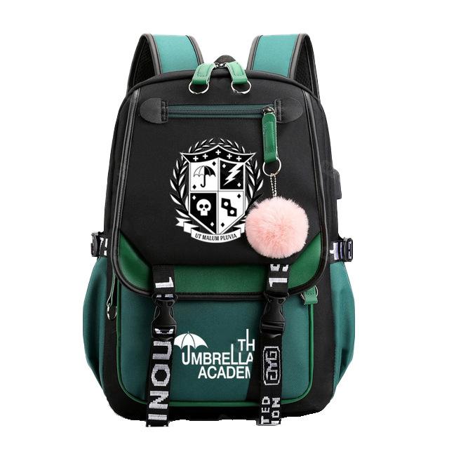 

American Drama Umbrella Academy Backpack Youth Student School Bag Couple Large Capacity Usb Travel Bag 19inch