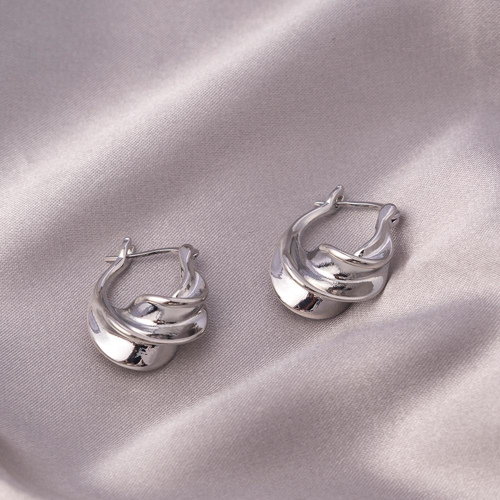 Exquisite 925 Silver Twisted Spiral Earrings - Vintage European & American Style Ear Cuffs