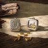 Seven Grains White Copper Cloud Pendant Necklace - Retro High-End Design for Men & Women