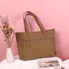 Large Capacity Handbag Women's Underarm Bag Korean Nylon Solid Color Commuter Tote Bag