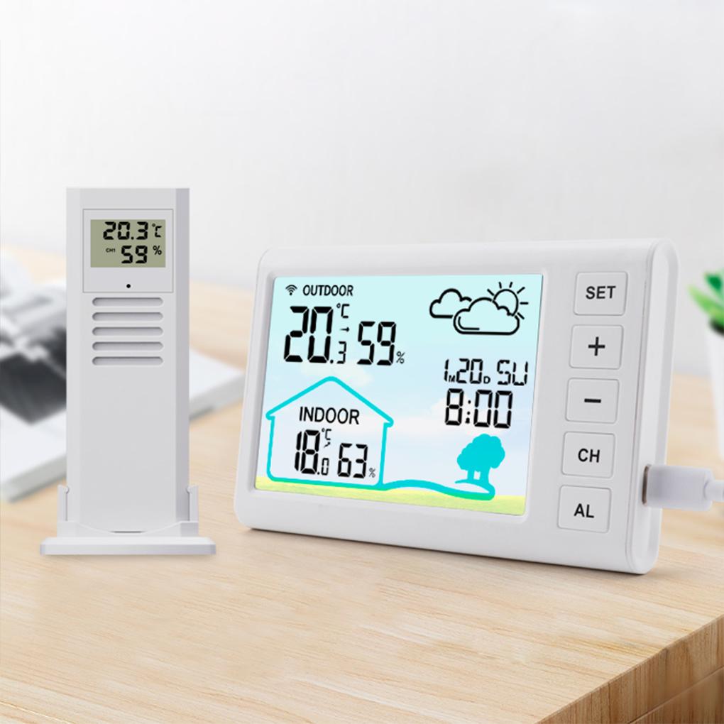 Wireless Weather Station Thermometer For Indoor Outdoor Temperature And Humidity Outdoor Thermometer