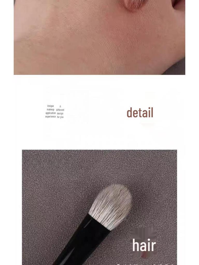 Snow Fox Hair Makeup Brush: Large Eyeshadow Blending Brush for Base Color Application