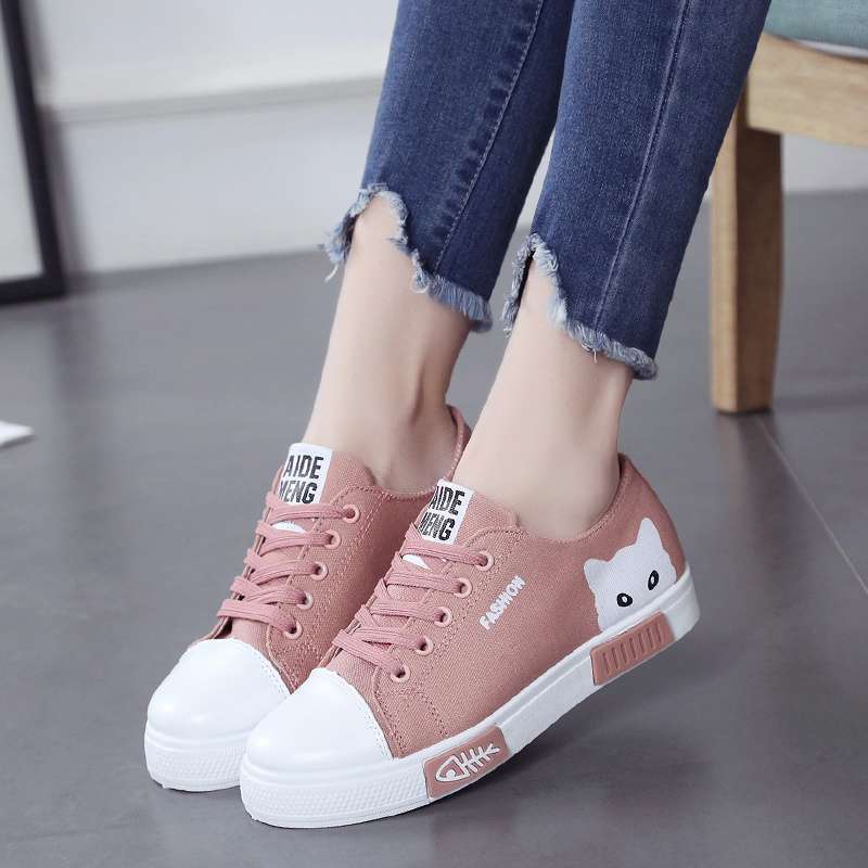 2025 spring new little white shoes female students versatile canvas shoes Korean version Harajuku board shoes cloth shoes running shoes