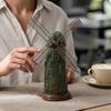 Colorful Windmill Display Dutch Ornaments, Mini Vintage Holland Statue, Resin Artwork, Ornament Classic Model, Rustic Desktop for Home Office