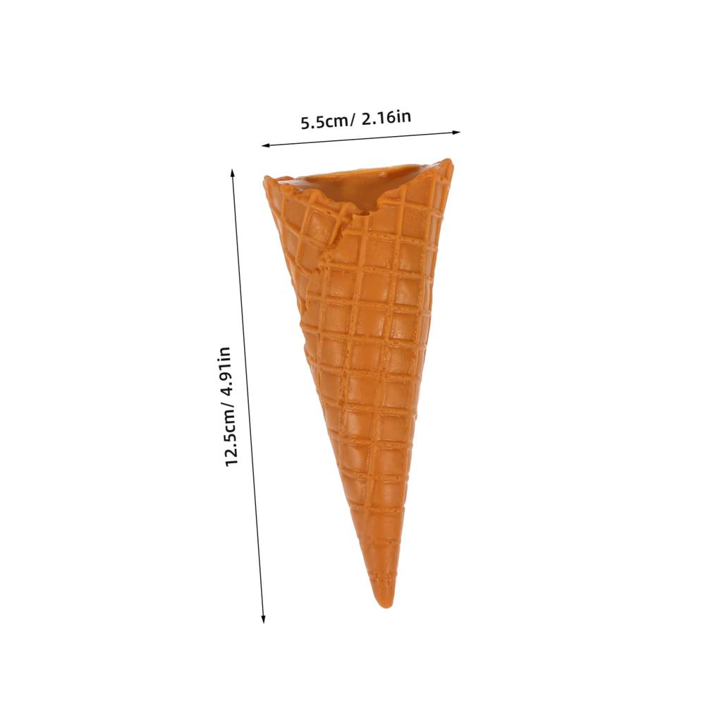 ibasenice Simulation Ice Cream Cone Fake Cone Photography Lightweight for Home or Store Display 5-inch Model, Prop, PVC,