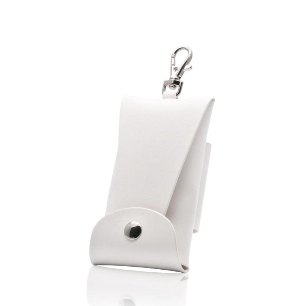 Expandable Key Pouch Anti-Loss Key Holder Can Be Hung PU Leather Key Case  Key Pouch Storage белый