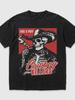 Cowboy Killers Skull Take A Puff Black Washed Unisex T-shirt – Vintage Western Graphic Unisex T-shirt