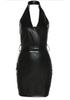2023 European Style Women's Backless Slim Waist Belt Dress