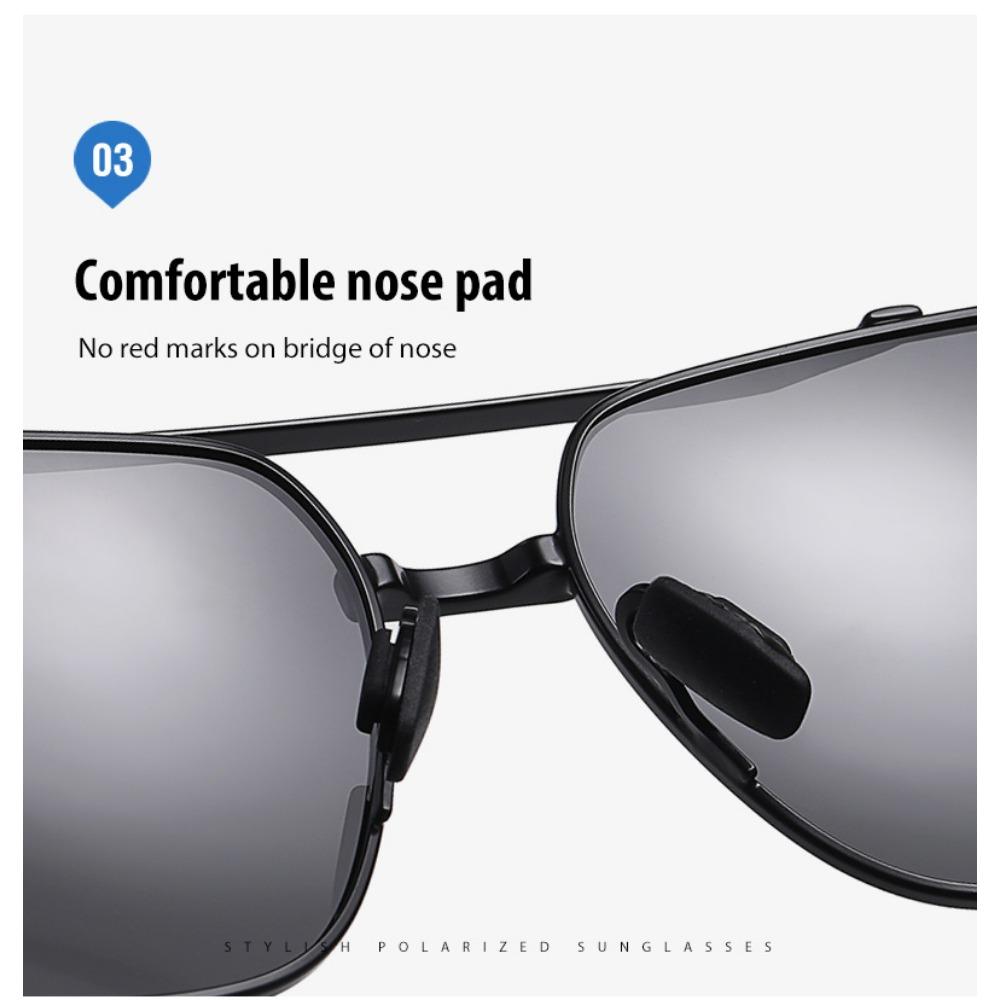 aoron Men's and Women's Fashion Polarized Sunglasses Retro Metal UV-proof Sunglasses