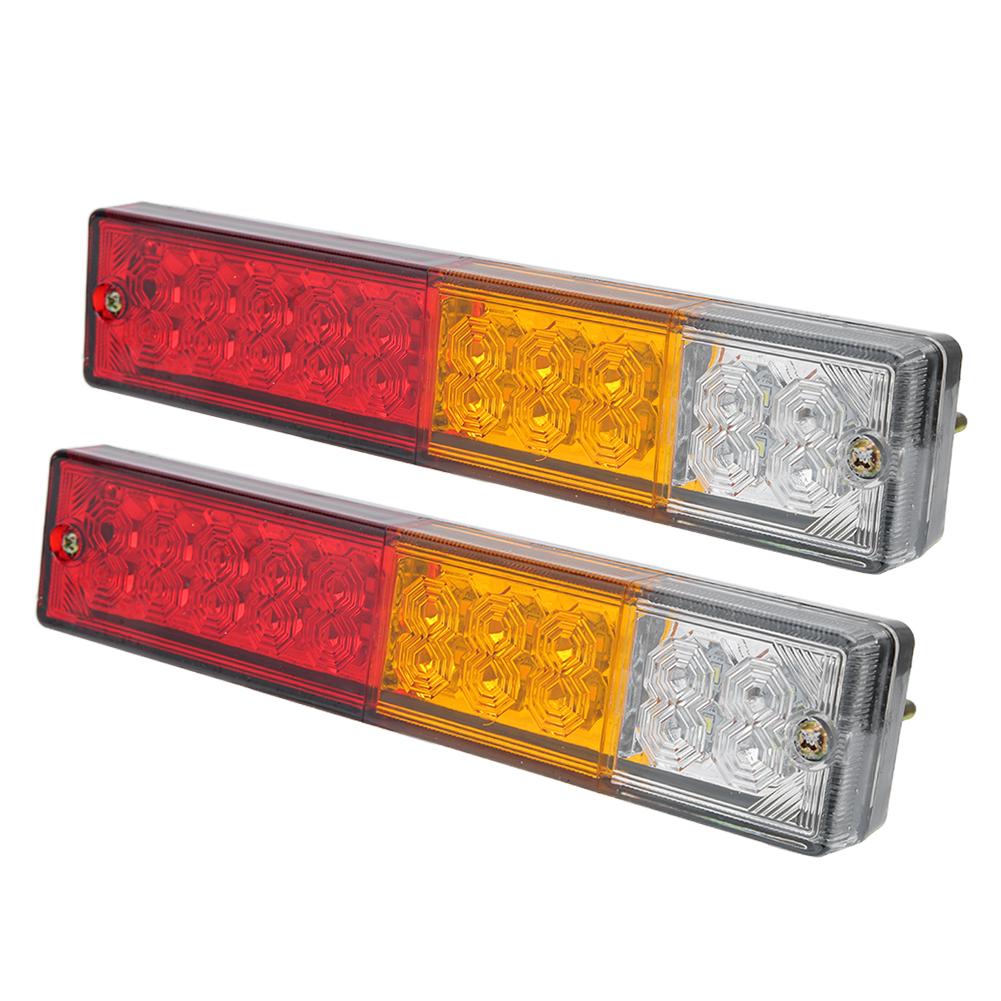 2pcs Vehicle 20 LEDs 3 Color Side Strip Light Signal Tail Lamp HL I012