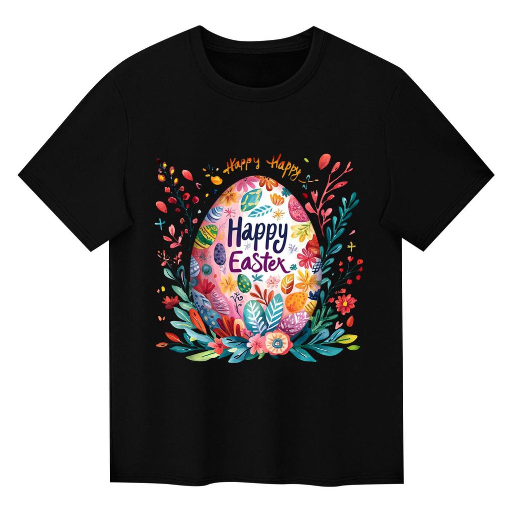 Barn Tryckt Kortärmad Rundhalsad Casual Bekväm Lös Lätt Topp