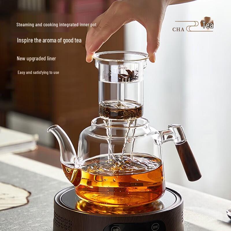 YIHUTEA Konglan High Borosilicate Tea Separation Glass Kettle