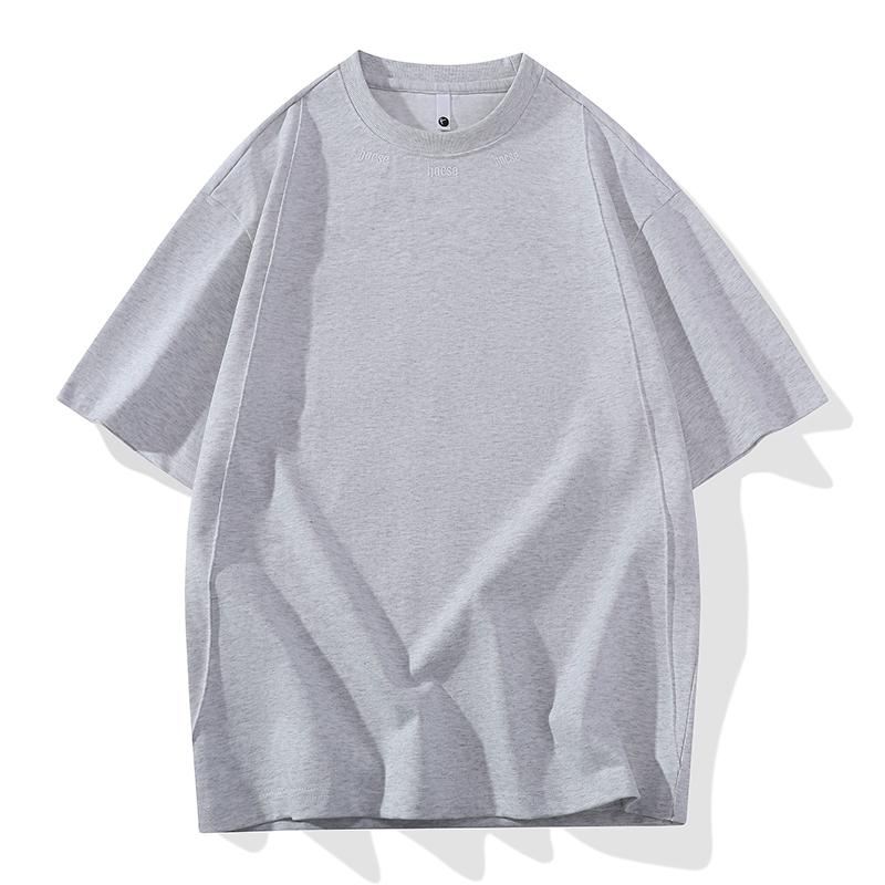 

Short-sleeved Round Neck Half-sleeved T-shirt Solid Color Outdoor Sports T-shirt 4XL сірий колір