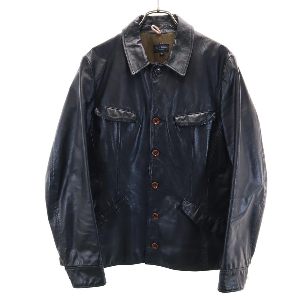 Paul Smith JEANS Leather Jacket M Black Men's Used