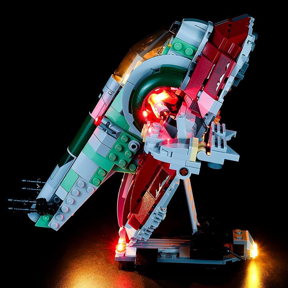 Kyglaring LED Lighting Kit for Lego Star Wars Boba Fett's Starship and Lights Set Compatible with Lego 75312 Building Kit - Not Include The Model