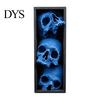 Horror Theme Decor Skulls Book Nook, Gothic Skull Bookshelf Insert, 3 Tier Stacked Sculpture Mysterious Library with Black Frame, Academia Spooky for