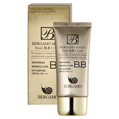 BERGAMO Magic Snail BB Cream SPF50+ PA+++ Anti-Wrinkle & Brightening Makeup Base