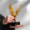 Customizable High-End Eagle Shaped Resin Trophy Ornaments, Creative Honents' Medal, Annual Meeting Award, Home Decor Crafts, 1Pc