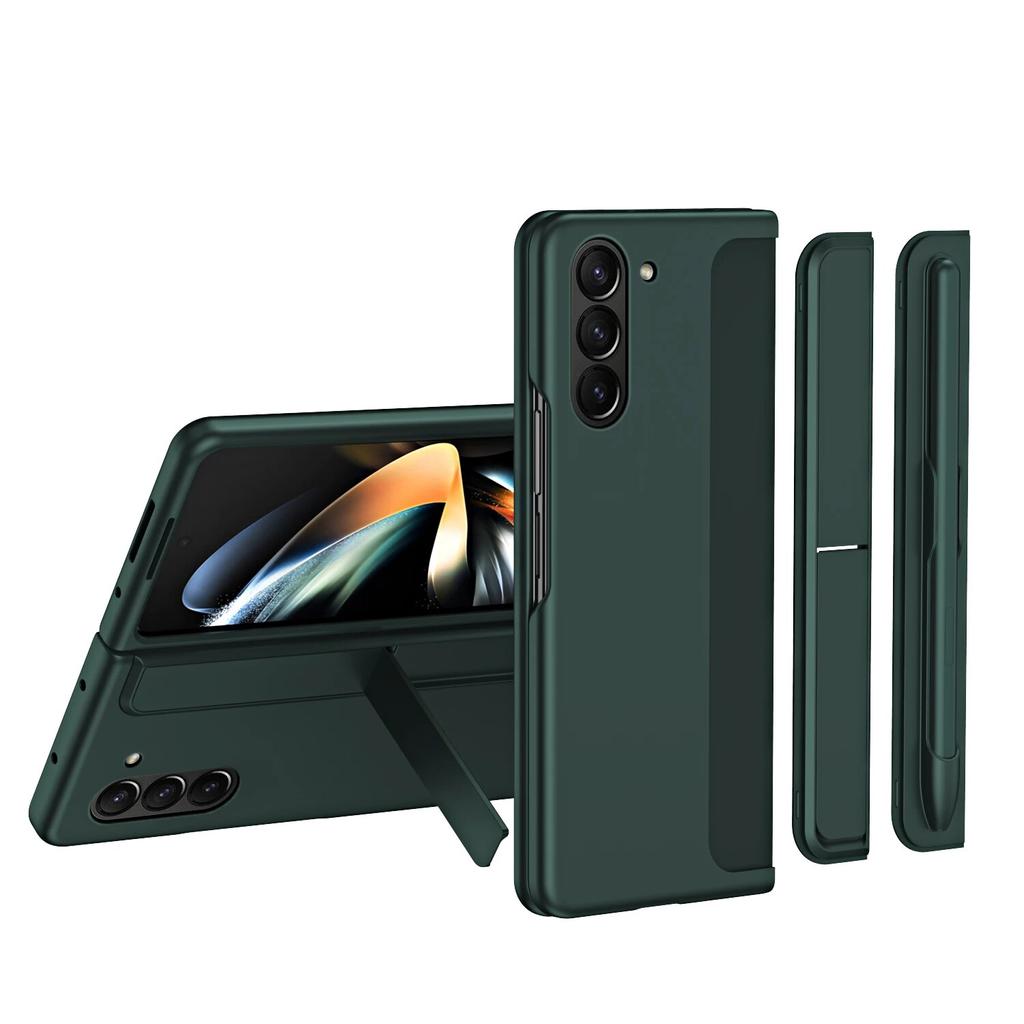 2 In 1 Removable Pen Slot Stand Holder Case for Samsung Galaxy Z Fold 5 4 3 Skin Friendly Matte Shockproof Hard Cover for Fold5