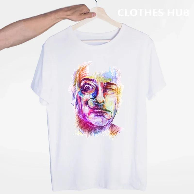 

Salvadore Dali Tribute T-shirt O-Neck Short Sleeves Summer Casual Fashion Unisex Men And Women Tshirt XL