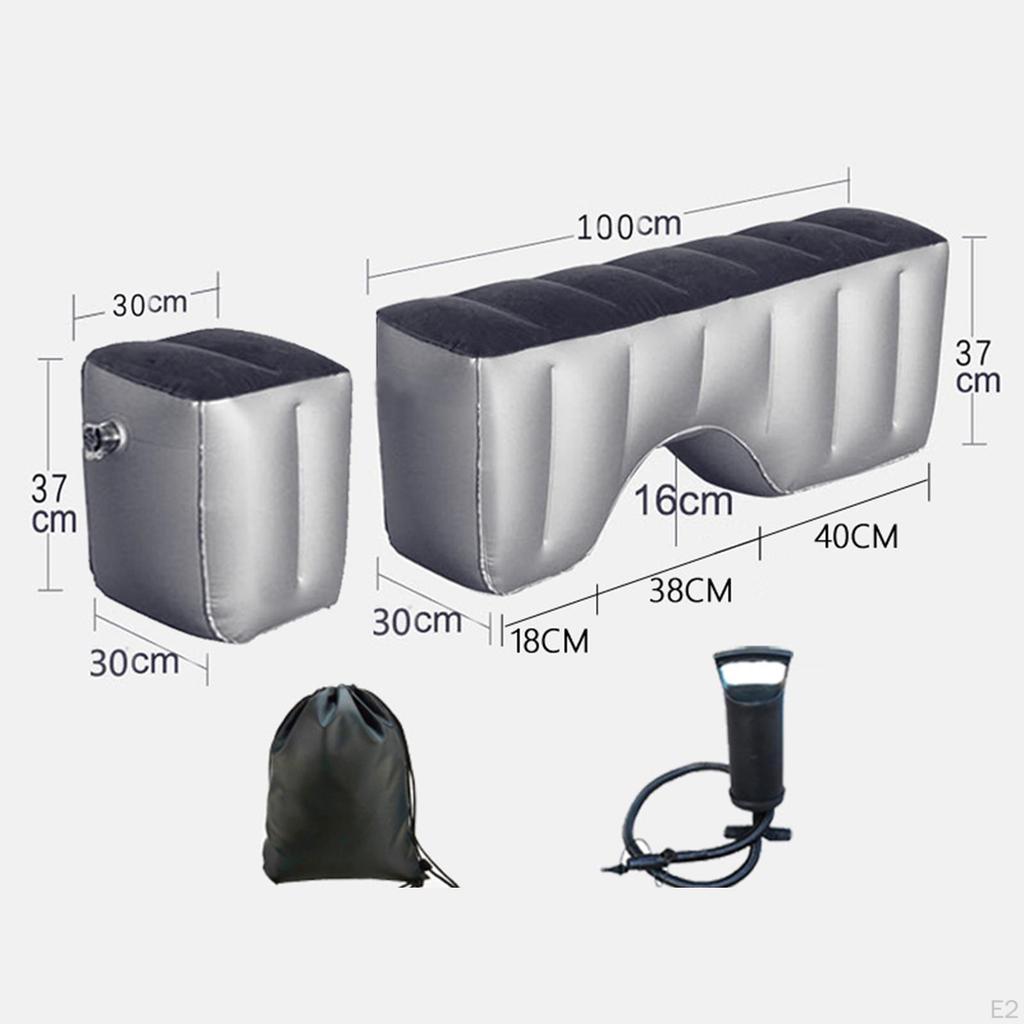 2 Pieces Car Air Mattress Back Seat Pads Lightweight Auto Accessories Portable Bed Cushions for