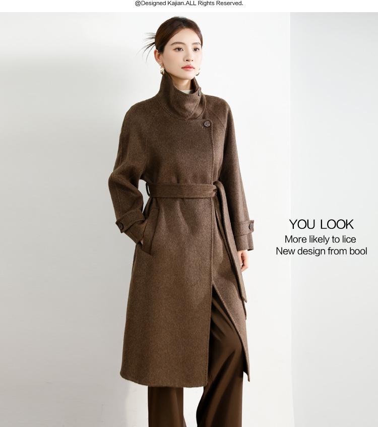 Women's Long Double-Sided Cashmere Over-the-Knee Coat - 2025 High-End Autumn/Winter Collection