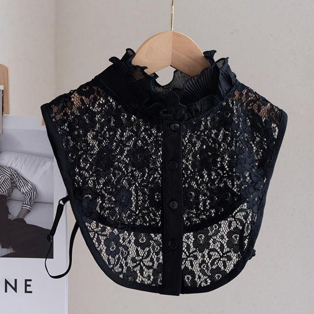 White Black Fake Collar Detachable Neckline Clothes Accessory False Collar  Women Girls