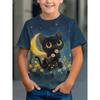 Mode Herren Kinder Kleidung Rundhals Kurzarm 3D Lässig Farbdruck Lässiges Kurzarm Rundhals T-Shirt
