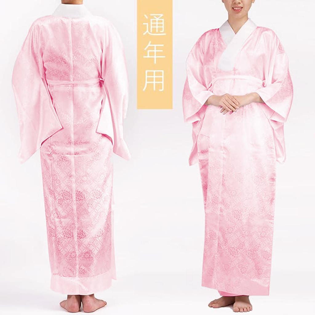 [TOuWA] Nagajuban (Undergarment for Kimono) - Kimono Undergarment, Traditional Japanese Underwear, with Waist Tie, Washable, with Half-Collar,