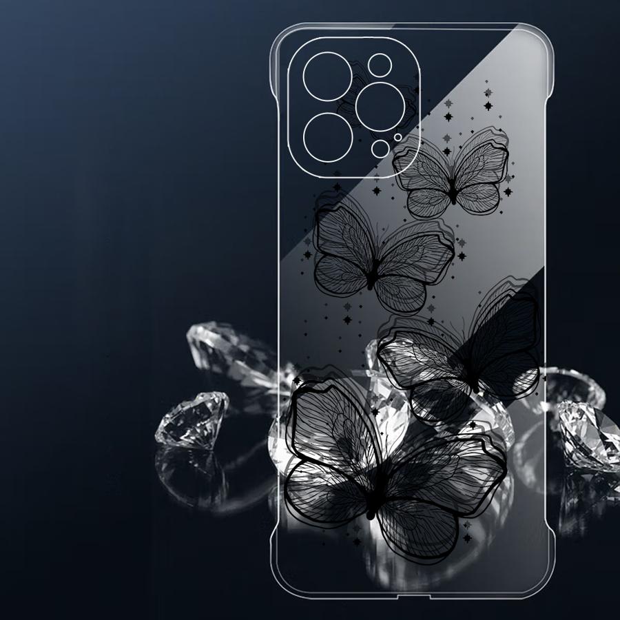 INS Retro Butterfly Phone Case for Apple iPhone 15 16 Pro Max 13 14 Plus 12 11 Pro plus Matte
