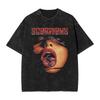 Scorpions Rock Band Rose Vintage T-Shirt for Men Crazy Cotton Tees Crew Neck Short Sleeve T Shirt Printed Clothes