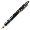 Great MONTBLANC Fountain Pen Meisterstck 146 Logo Engraved White Star Suction 14K Used