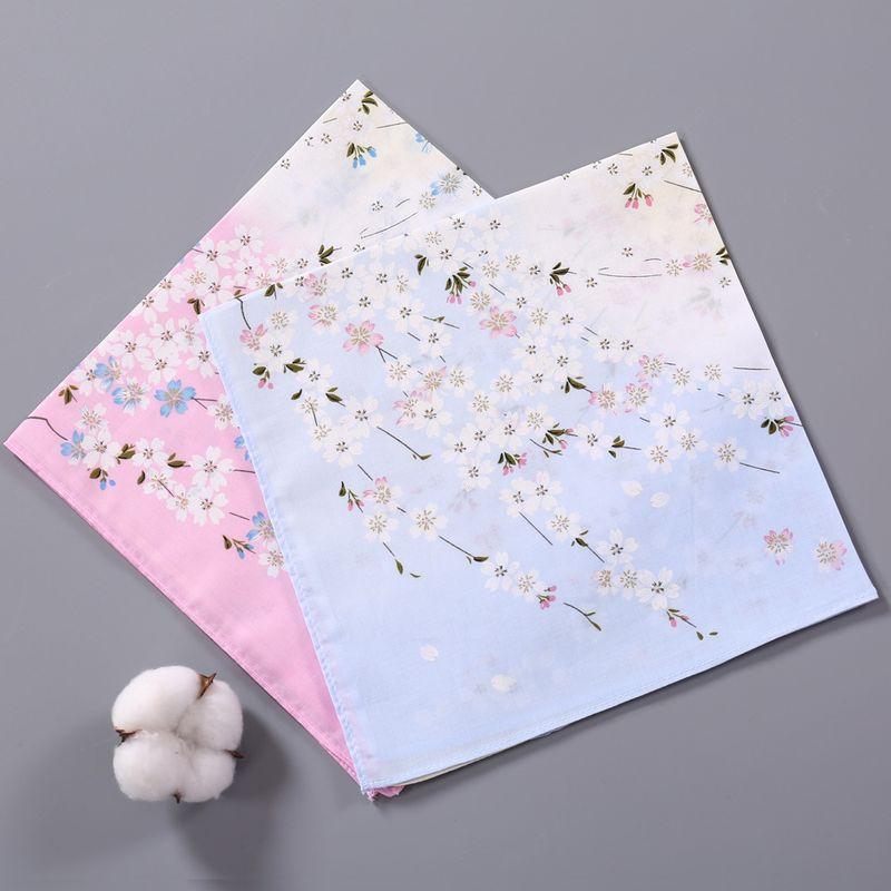 

Женский тонкий 60 штук из чистого хлопка в японском стиле мягкий платок для вытирания пота летний портативный влаговпитывающий платок 100% хлопок квадратный шарф Cherry Blossom Series [2 Pack]]