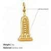 Luxury 3D Landmark Pendant Cocktail Glass Ornament