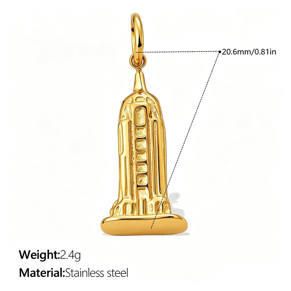 Luxury 3D Landmark Pendant Cocktail Glass Ornament