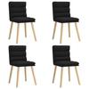 VidaXL Dining Chairs Set of 4 Black Fabric, Chair, Living Room Chair, Accent Chair, Kitchen Chair, Dining Room Seat 3315395