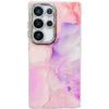 Electroplated IMD marble pattern is suitable for Samsung S25ULTRA mobile phone case S24FE fine hole gradual change smudge A26/56