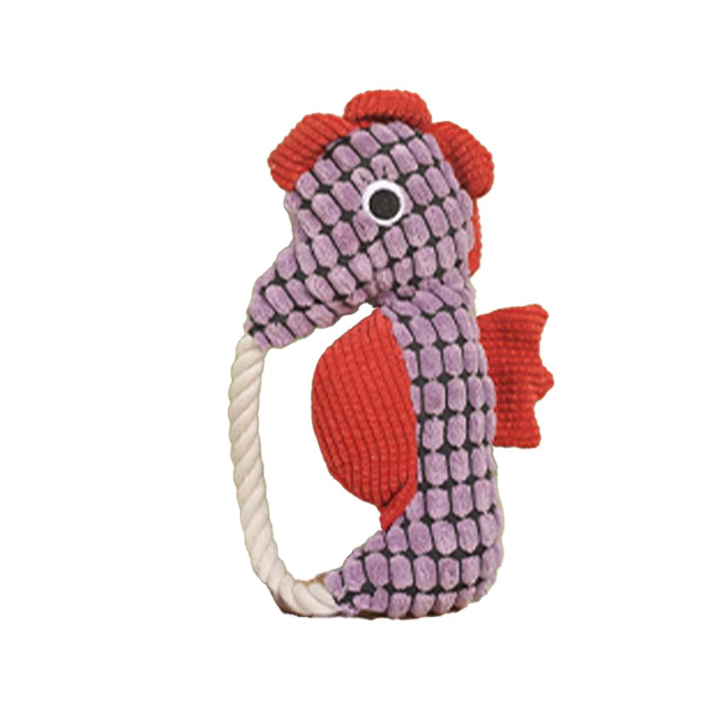 Seahorse Pet Dog Plush Toy Rope Dog Squeak Toys Bite Resistant Puppy Funny Pet Seahorse Toy Dog Accessories