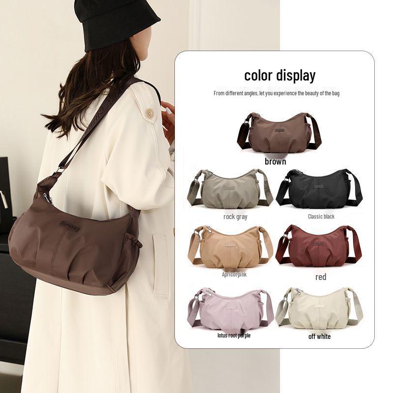 Trendy Women's Nylon Cloud Dumpling Crossbody Shoulder Bag - Large Capacity Casual Design