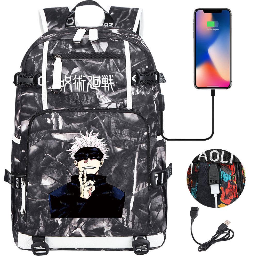 Mochila con Auriculares USB Estampados de Jujutsu Kaisen