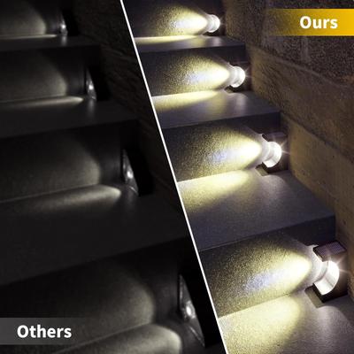 Solární venkovní schodišťová světla LED vodotěsná zahradní osvětlení dekorace schodiště plot paluba nástěnné svítidlo pro zahradu terasu příjezdovou cestu