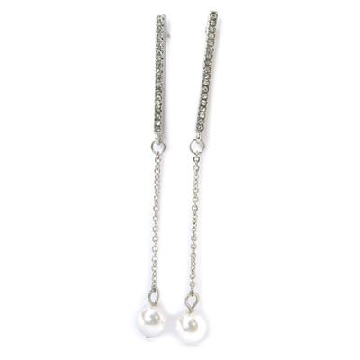 [N8331] – Designer-Ohrringe „Sissi“ aus Silber und Elfenbein