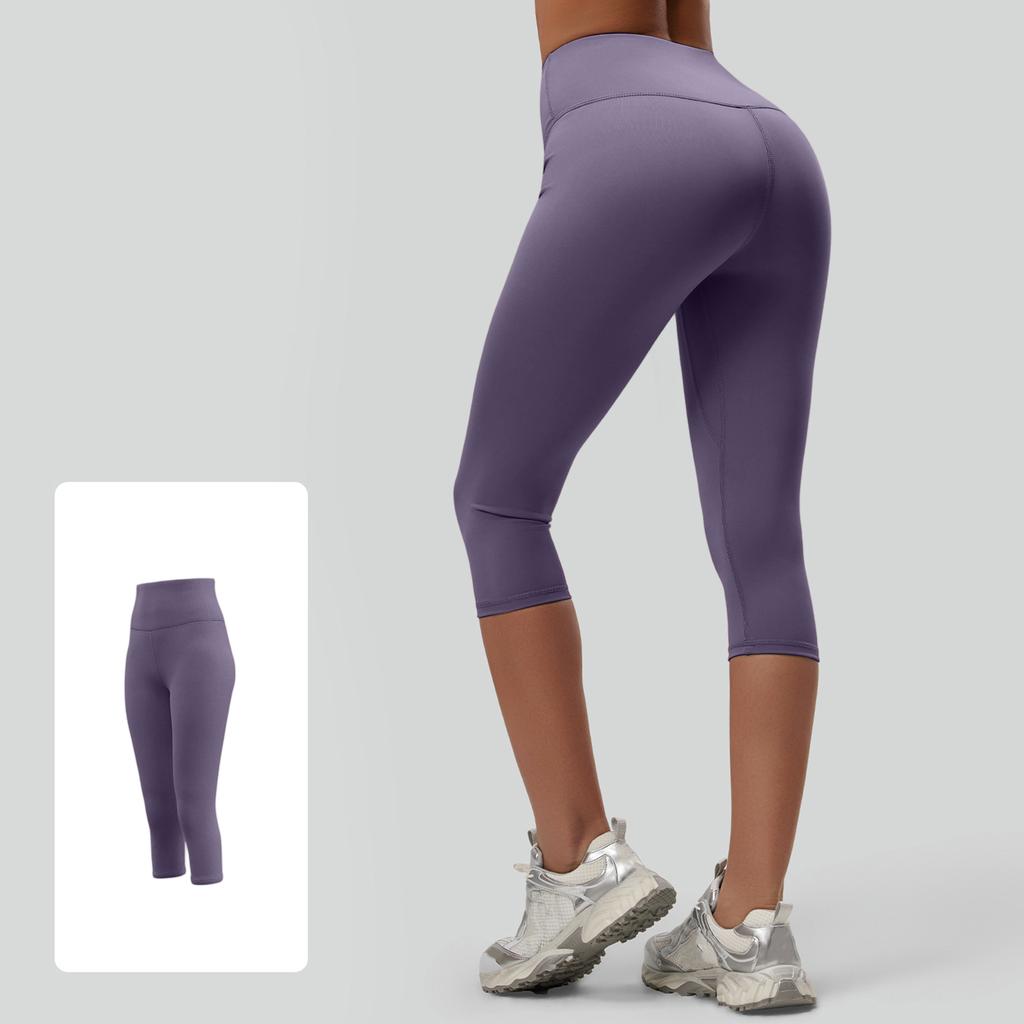 High Waist Tummy Control Capri Leggings for Women Butt Lifting Workout Yoga Pants Outdoor Running Fitness Slim Fit Stretch