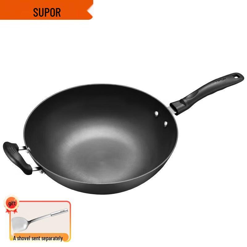 SUPOR 32cm Cast Iron Wok