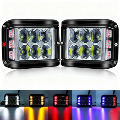 LED Pracovní Světlo pro Automobil 3stranné Osvětlení Modifikace Terénního Vozidla Horní Lišta Stroboskopické Světlo Světlomet LED Světlo