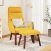 Day and Night - Day and Night Relaxation Armchair with Footrest In Mustard Yellow Fabric