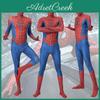 Vysoce kvalitní Spiderman Raimi Zentai oblek se skrytým zadním zipem a průhlednýma očima