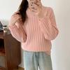Autumn and Winter Round Neck Pullover Sweater for Women Women's Loose Knit Sweater Top